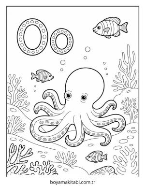 Alfabe boyama sayfası – boyama etkinliği, çocuk aktivitesi