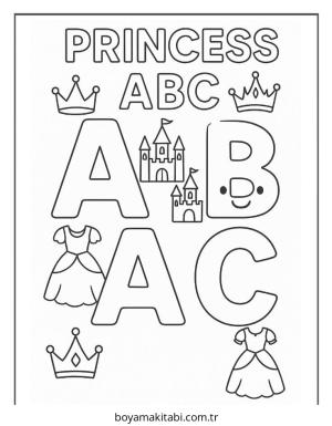 Alfabe boyama sayfası – evde etkinlik, ücretsiz yazdır