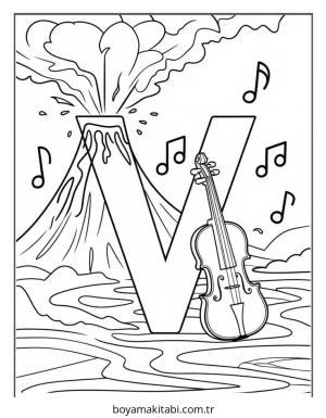 Alfabe boyama sayfası – el becerilerini geliştirir, boyama çalışması