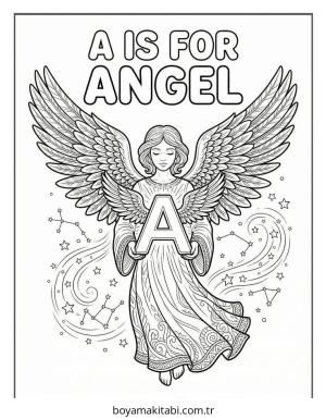 Alfabe boyama sayfası – el becerilerini geliştirir, boyama çalışması