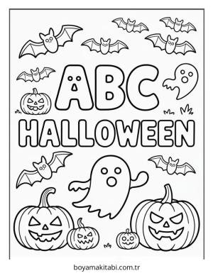Alfabe boyama sayfası – eğlenceli etkinlik, el becerilerini geliştirir