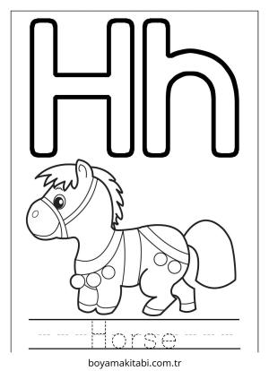 Alfabe boyama sayfası – eğlenceli etkinlik, el becerilerini geliştirir