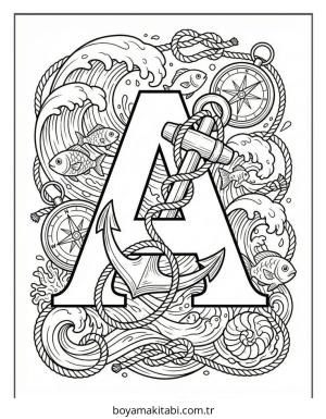 Alfabe boyama sayfası – yaratıcılığı geliştirir, keyifli zaman