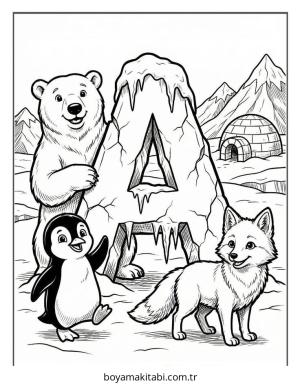 Alfabe boyama sayfası – eğitici aktivite, yaratıcılık