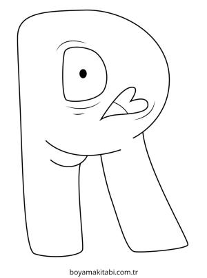 Alfabe boyama sayfası – okul öncesi, evde etkinlik