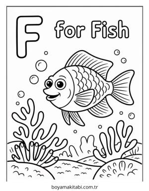 Alfabe boyama sayfası – yaratıcılık, eğlenceli etkinlik