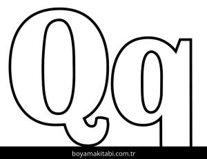 Alfabe boyama sayfası – basit çizim, kolay boyama
