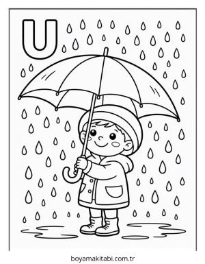 Alfabe boyama sayfası – çocuklar için, çizgi film temalı