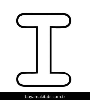 Alfabe boyama sayfası – sanatsal çalışma, çocuklar için