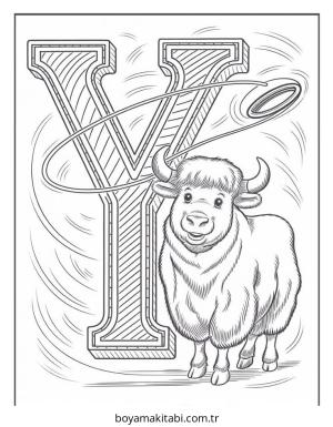 Alfabe boyama sayfası – eğitici aktivite, yaratıcılık