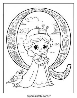 Alfabe boyama sayfası – boyama çalışması, yaratıcılığı geliştirir