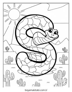 Alfabe boyama sayfası – çocuk aktivitesi, PDF indir