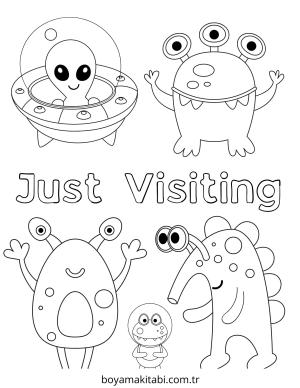 Alien boyama sayfası – ücretsiz yazdır, boyama etkinliği