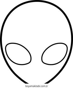 Alien boyama sayfası – çocuk aktivitesi, PDF indir