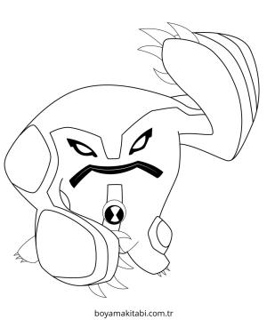 Alien boyama sayfası – sevimli karakter, sanatsal çalışma