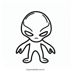 Alien boyama sayfası – boyama etkinliği, çocuk aktivitesi