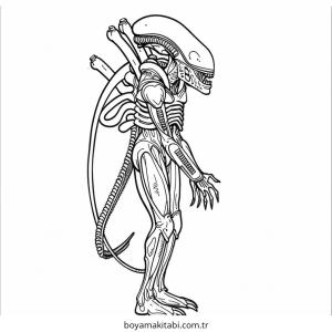 Alien boyama sayfası – okul öncesi, evde etkinlik