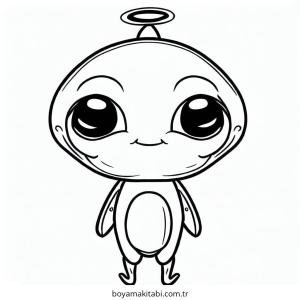 Alien boyama sayfası – ücretsiz yazdır, boyama etkinliği