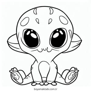 Alien boyama sayfası – yaratıcılık, eğlenceli etkinlik