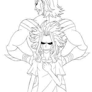 All Might boyama sayfası,  coloring page, Todo El Poder Es Grande Y Todo Poder Es Pequeño, 