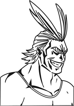 All Might boyama sayfası,  coloring page, Yazdırılabilir Tüm Olabilir, 