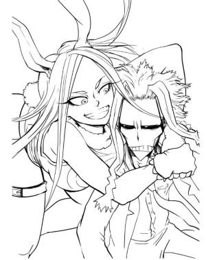 All Might boyama sayfası,  coloring page, All Might Ve Arkadaşı, 