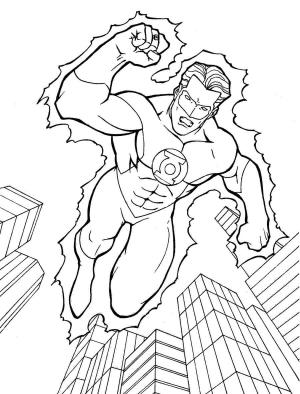 All Might boyama sayfası,  coloring page, Yeşil Fener Uçan, 