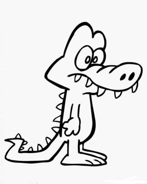 Alligator boyama sayfası,  coloring page, Üzgün Timsah, 