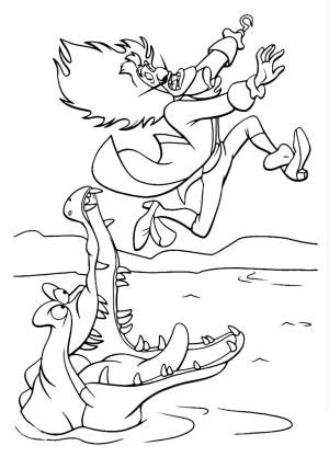 Alligator boyama sayfası,  coloring page, Timsah Isırıkları Kaptan Kanca, 