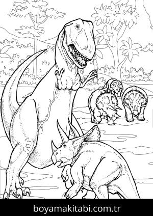 Allosaurus Dinazor boyama sayfası,  coloring page, , Playing With Friends Scaled
