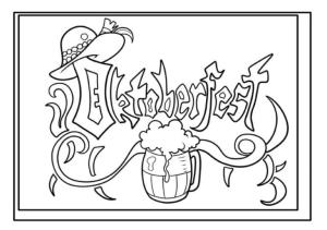 Almanya boyama sayfası,  coloring page, Oktoberfest, 