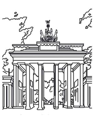 Almanya boyama sayfası,  coloring page, Brandenburg Kapısı, 