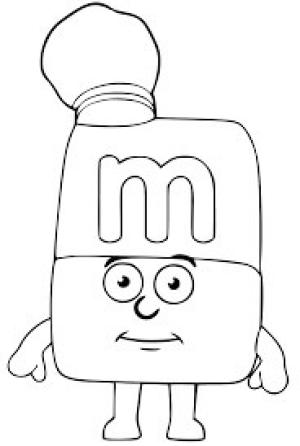 Alphablocks boyama sayfası,  coloring page, Alphablocks M, 