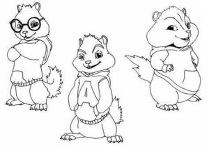 Alvin ve Sincaplar boyama sayfası,  coloring page, Çocuklar İçin Ücretsiz Alvin ve Sincaplar, 