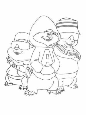 Alvin ve Sincaplar boyama sayfası,  coloring page, Alvin ve Sincaplar Karikatür, 