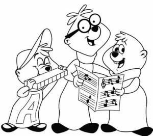 Alvin ve Sincaplar boyama sayfası,  coloring page, Alvin ve Sincapları Yazdır, 