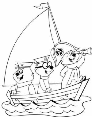 Alvin ve Sincaplar boyama sayfası,  coloring page, Alvin ve Sincapları Yazdır Anahat, 