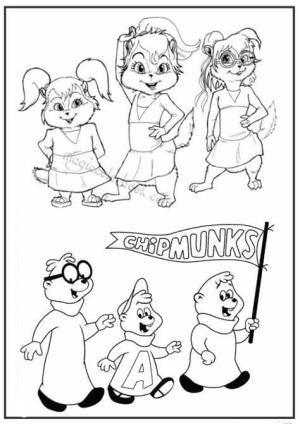 Alvin ve Sincaplar boyama sayfası,  coloring page, Alvin ve Sincaplari Yazdir Goruntu Anahat, 