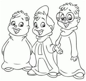 Alvin ve Sincaplar boyama sayfası,  coloring page, Yazdırılabilir Alvin ve Sincaplar Resim, 