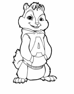 Alvin ve Sincaplar boyama sayfası,  coloring page, Yazdırılabilir Alvin ve Sincaplar Görüntü Anahat, 