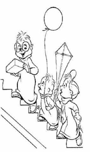 Alvin ve Sincaplar boyama sayfası,  coloring page, Alvin ve Sincaplar JPG, 