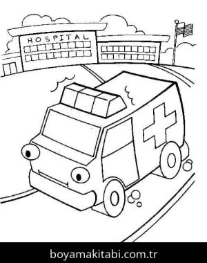 Ambulans boyama sayfası 49395,  coloring page, 