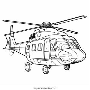 Ambulans boyama sayfası – basit çizim, kolay boyama