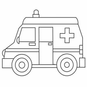 Ambulans boyama sayfası,  coloring page, Ambulans 1, 