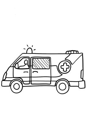 Ambulans boyama sayfası,  coloring page, Ambulans 3, 