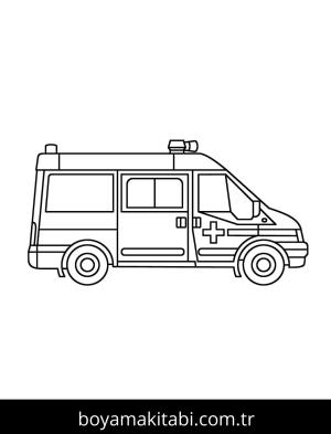 Ambulans boyama sayfası – ücretsiz yazdır, boyama etkinliği