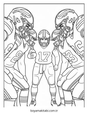 Amerikan Futbolu boyama sayfası – ücretsiz yazdır, boyama etkinliği