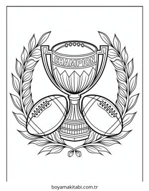 Amerikan Futbolu boyama sayfası – boyama etkinliği, çocuk aktivitesi