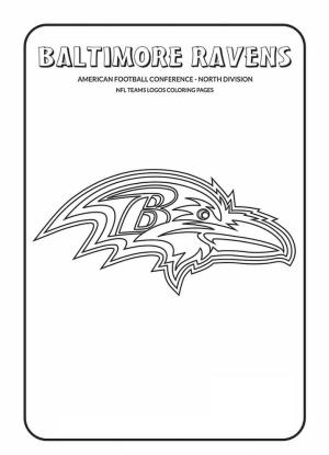 Amerikan Futbolu boyama sayfası,  coloring page, Baltimore Kuzgunları Logosu, 