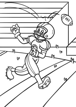 Amerikan Futbolu boyama sayfası,  coloring page, Karikatürize Et, Futbolcu, 